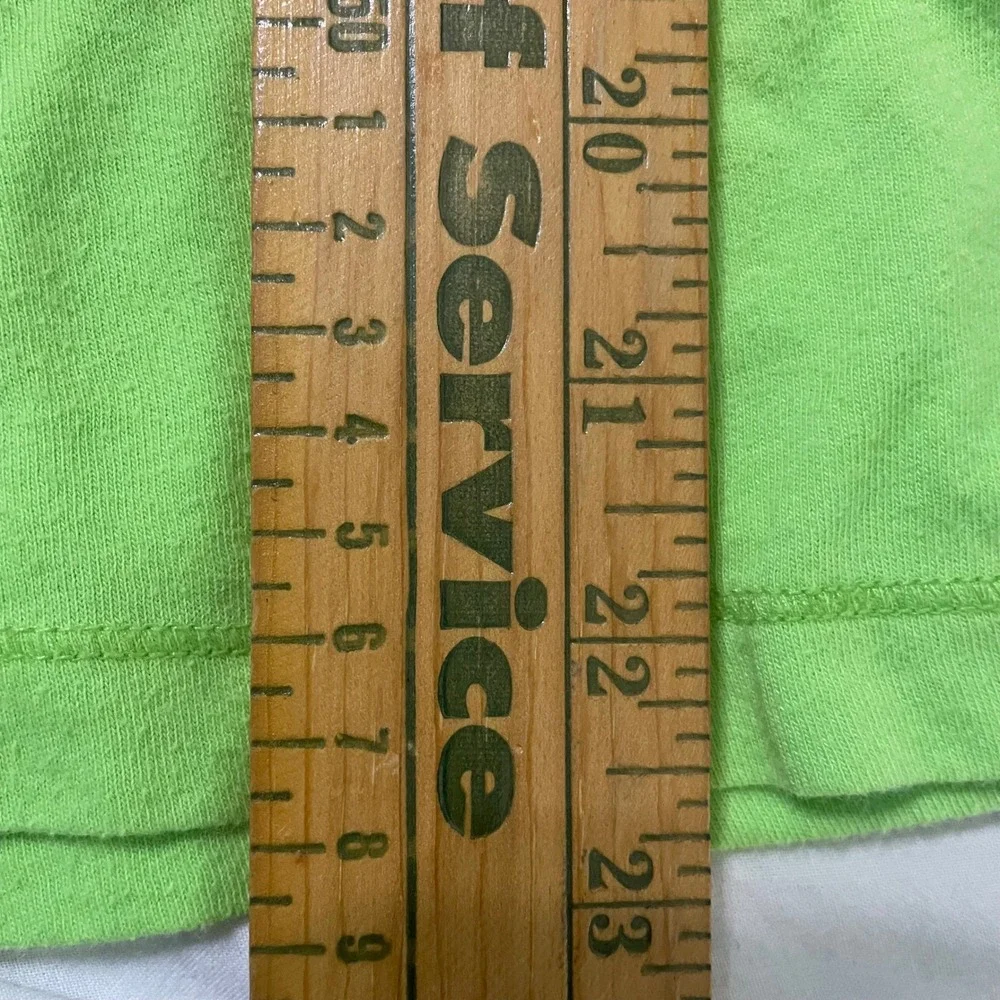 Hollister California Tee Women's XS Neon Green Pink Logo V Neck Short Sleeve - Picture 3 of 5